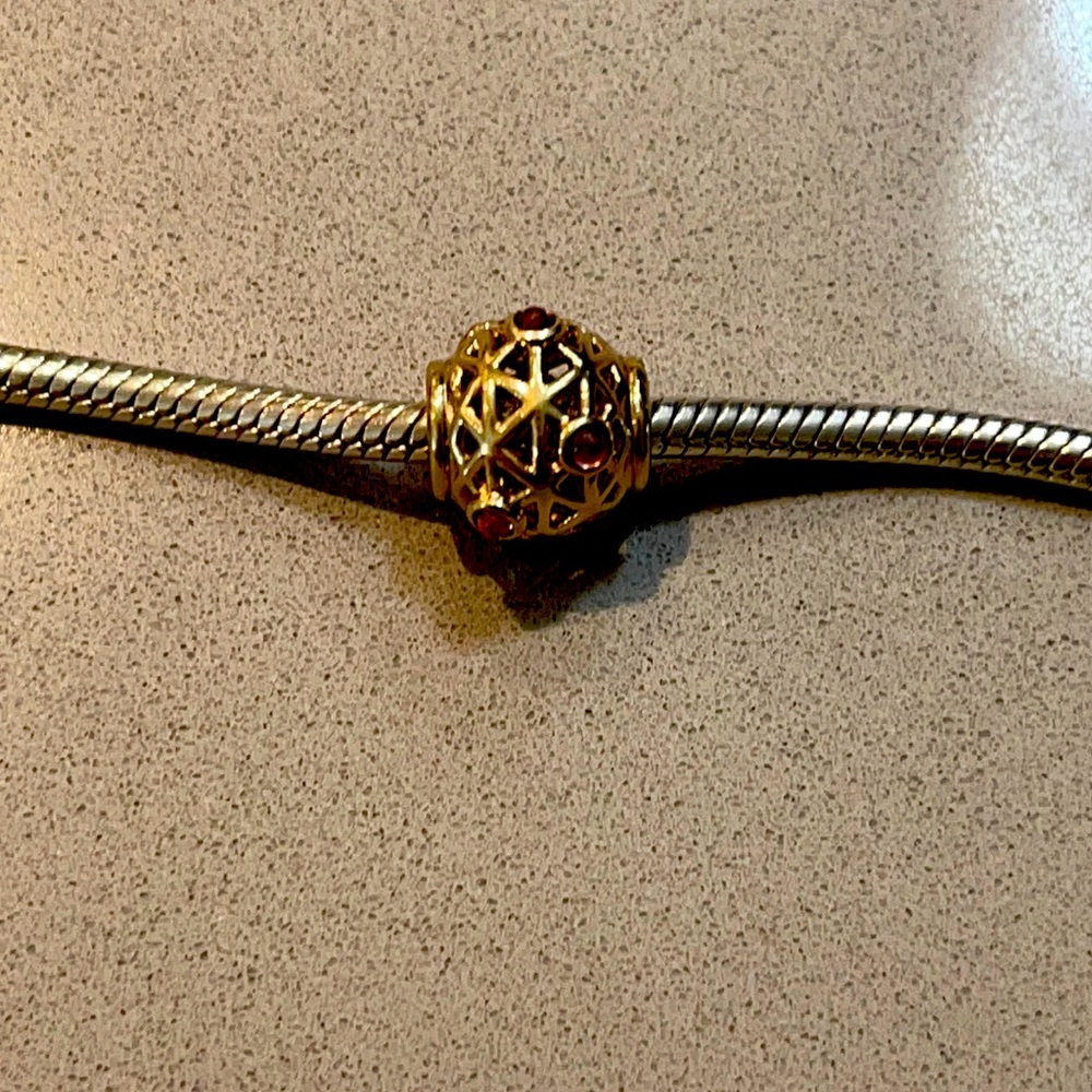 COPY - Pandora 14k garnet charm